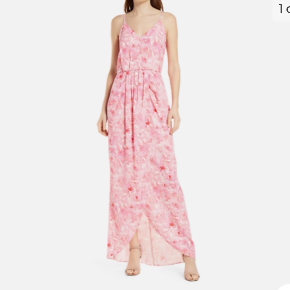 CHELSEA 28 FAUX WRAP MAXI DRESS